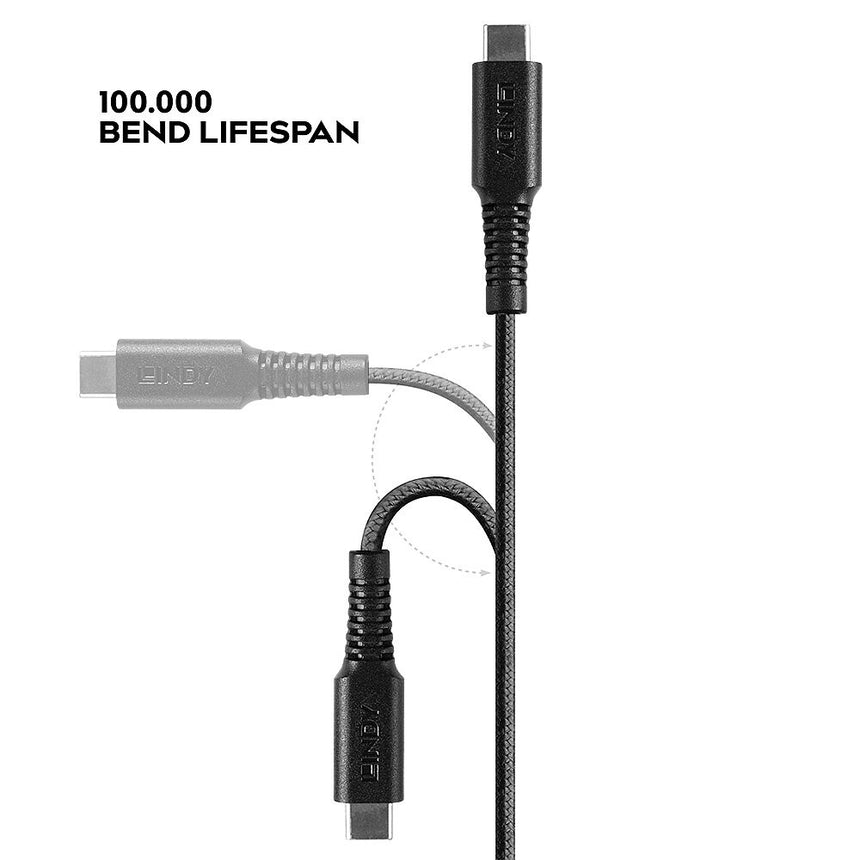 Lindy 0.8m USB 4 C to C cable, 40Gbit/s, Anthra Line – Keebstuff  Kabelmanufaktur